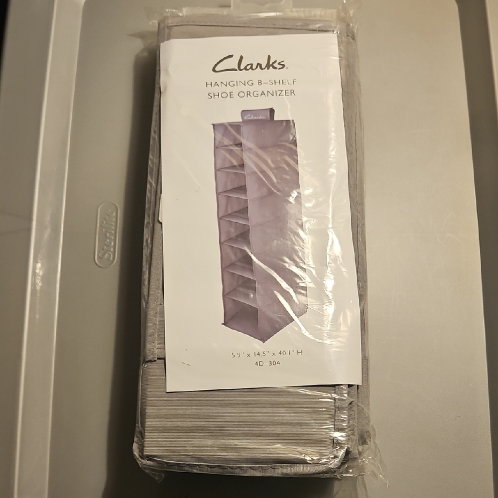 Clarks Gray 8-Shelf Shoe Organizer